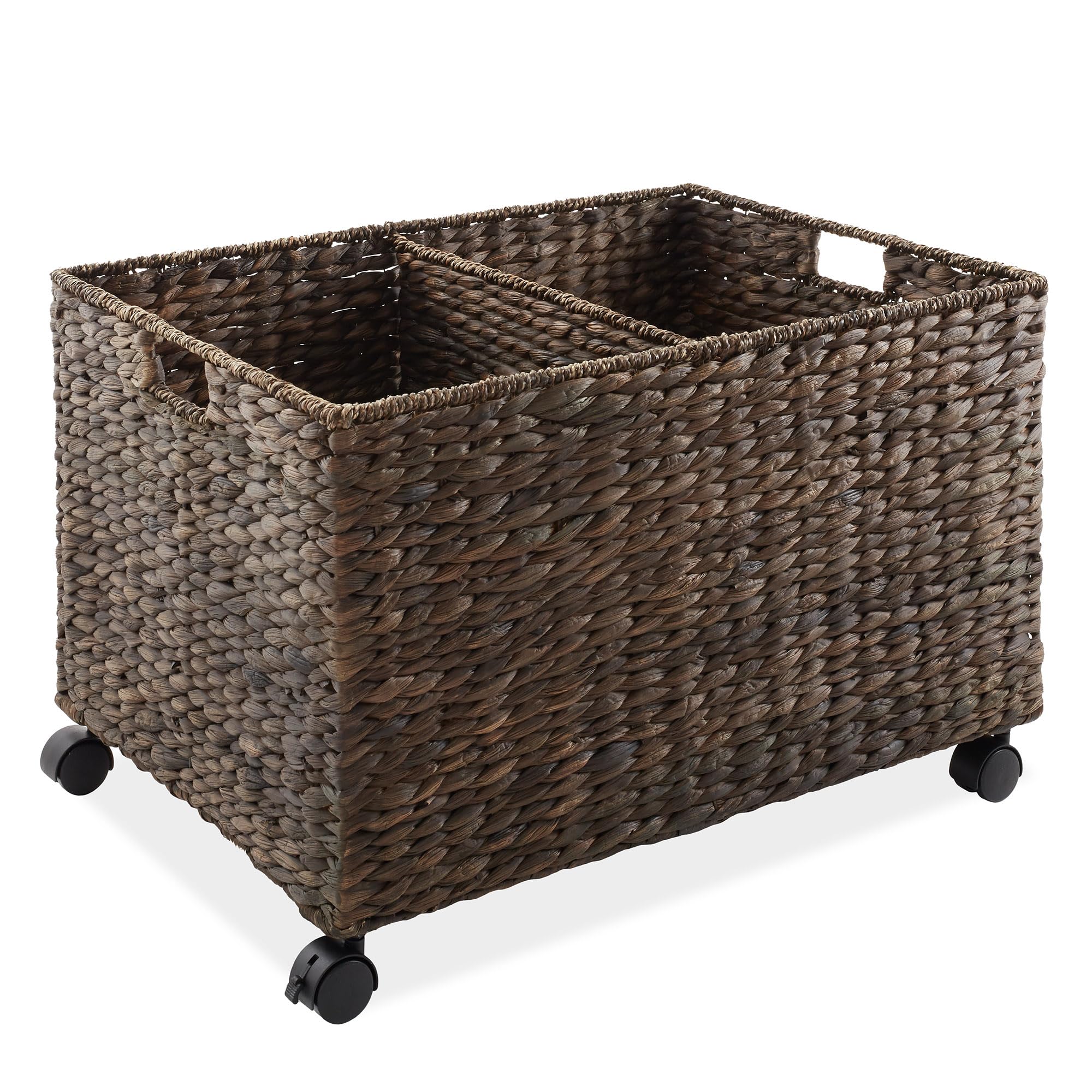 Amazon.com: Casafield Rolling Storage Basket Cart with Lid and